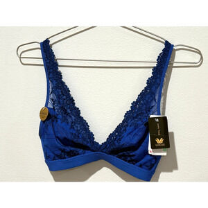 Wacoal embrace lace Wire-Free Blue Lace Bra 34 Convertible Racerback NWT